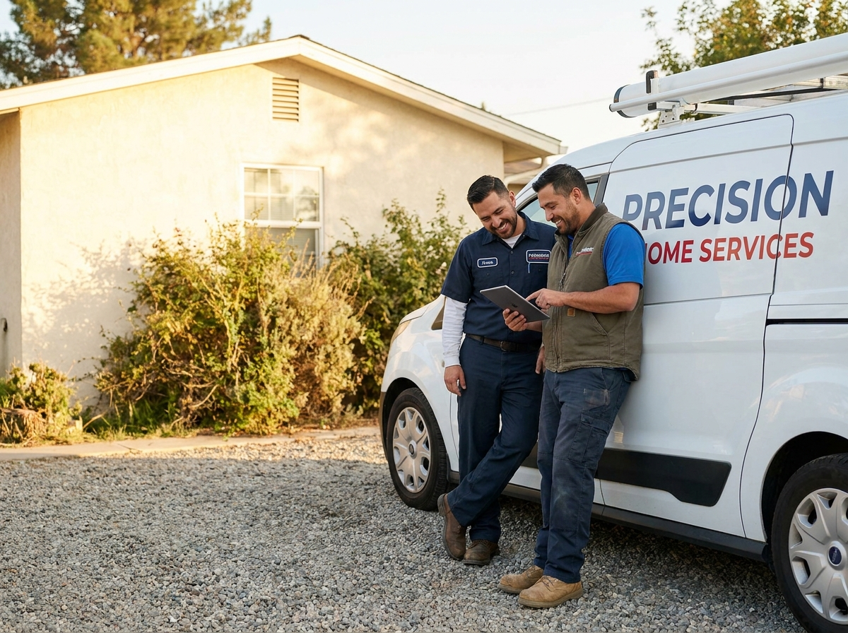Home-service crew on a job site